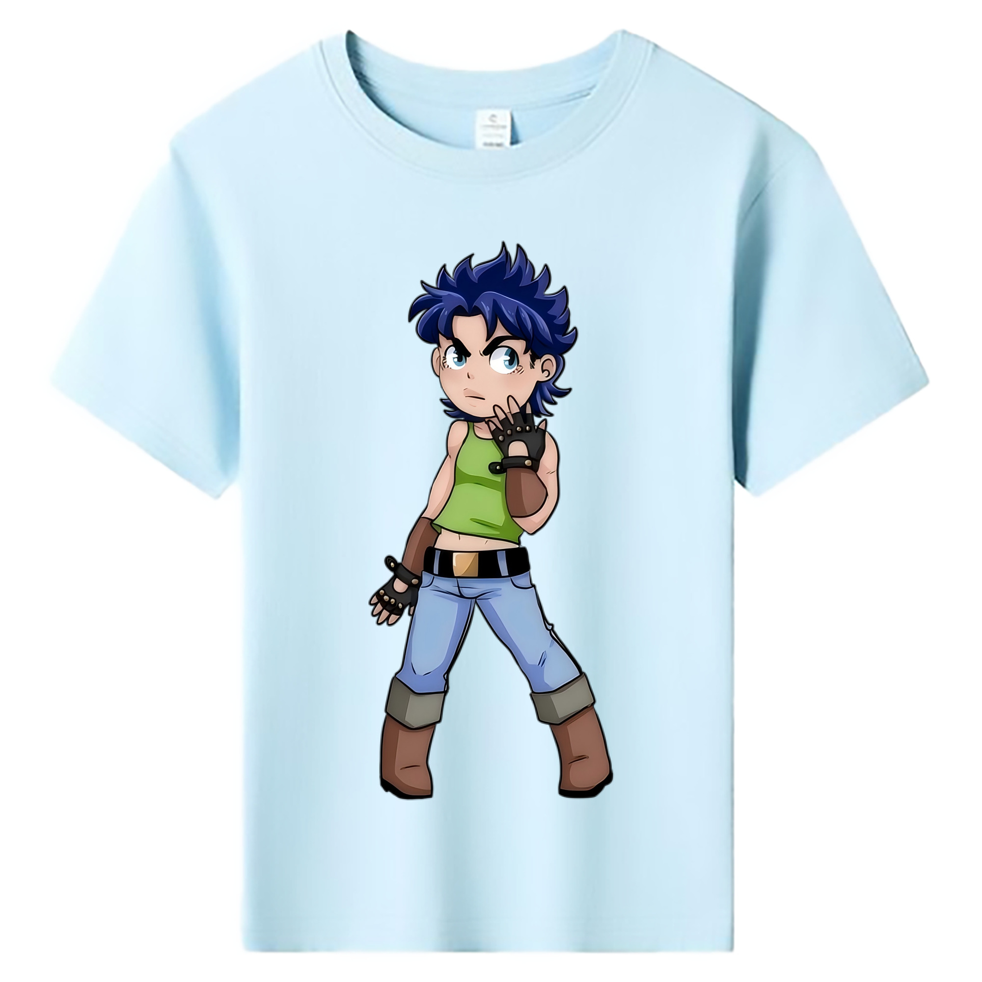 （画像用） ジョジョの奇妙な冒険 広瀨康一 JoJo's Bizarre Adventure Hirose Koichi 綿100％キッズTシャツ（フロントプリント）